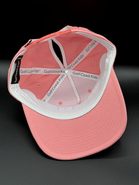 Golf Coast Kids Girls Quartz Pink Pony Tail Closure Hat