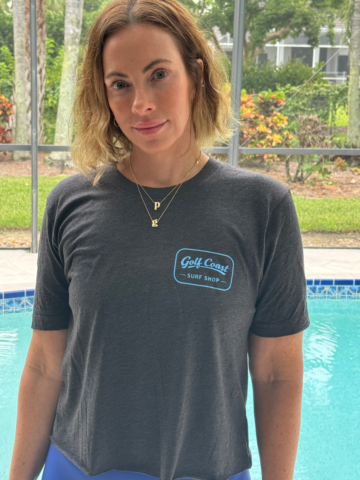 Cropped Dark Grey Heather "Manatee" Range Tee - Women