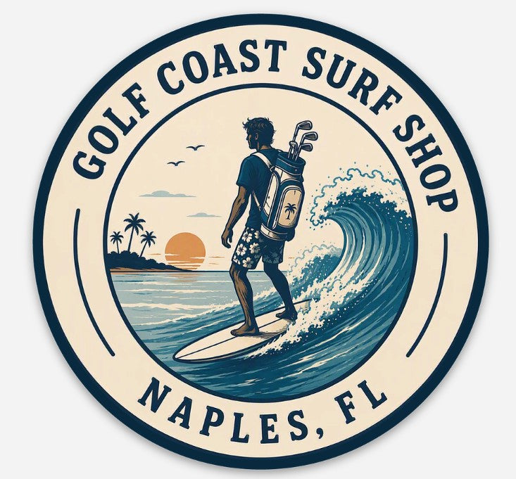 The Bogey Boarder Surf Shop Sticker